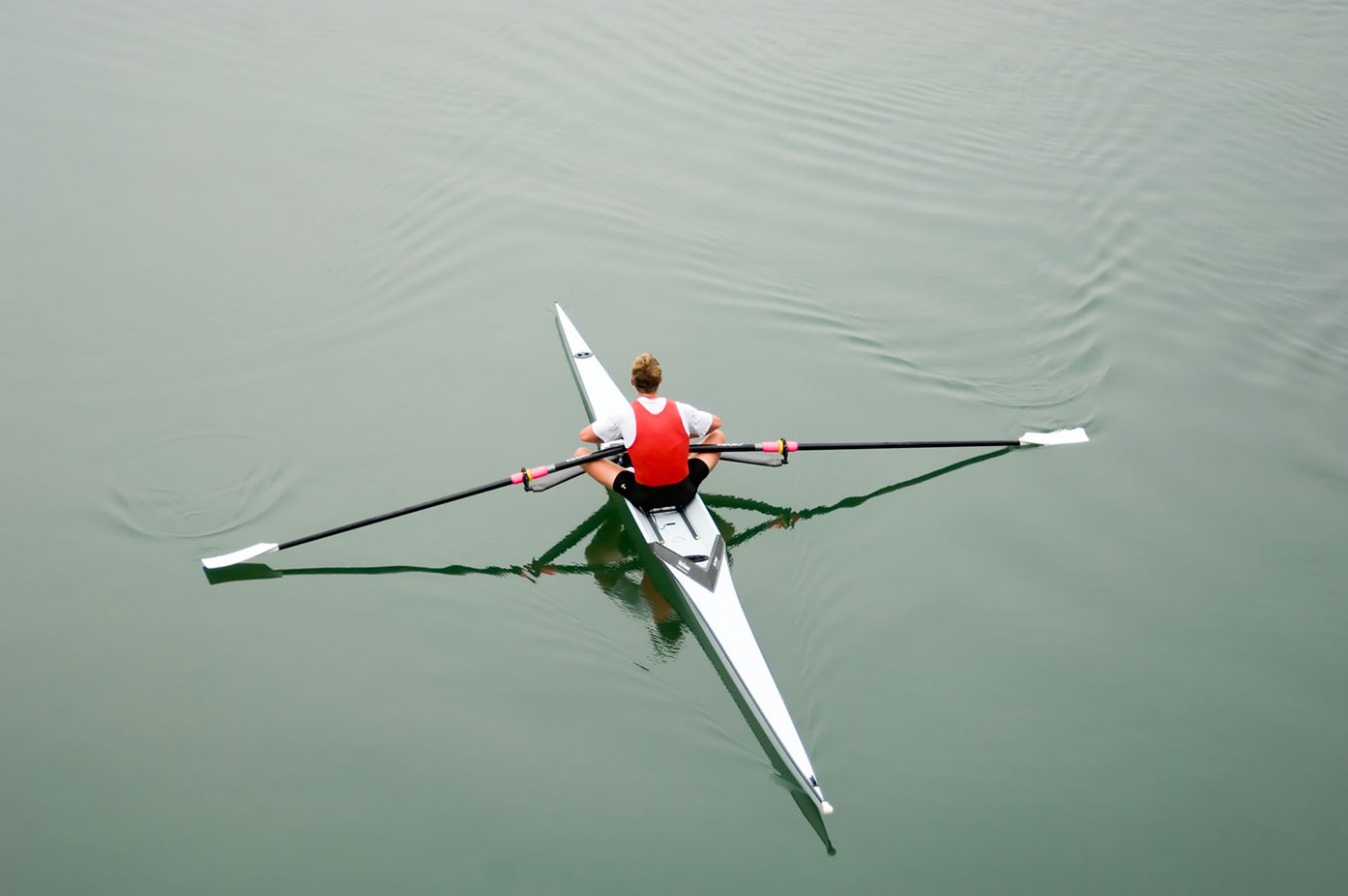 Scull and Sculler From Park Street Bridge